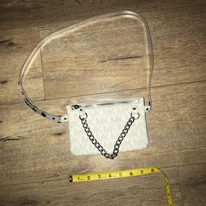 Michael Kors white belt bag